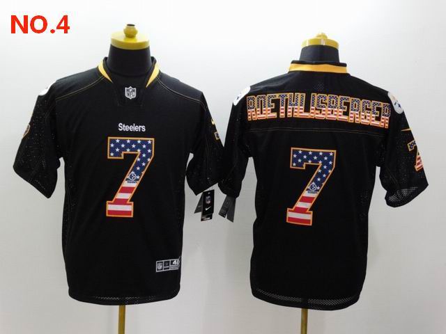 Men's Pittsburgh Steelers #7 Ben Roethlisberger Jersey NO.4;